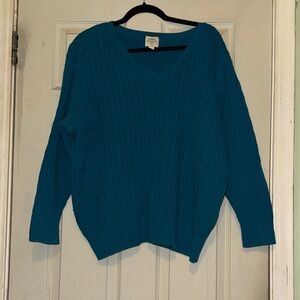St. John's Bay Teal V-Neck Sweater